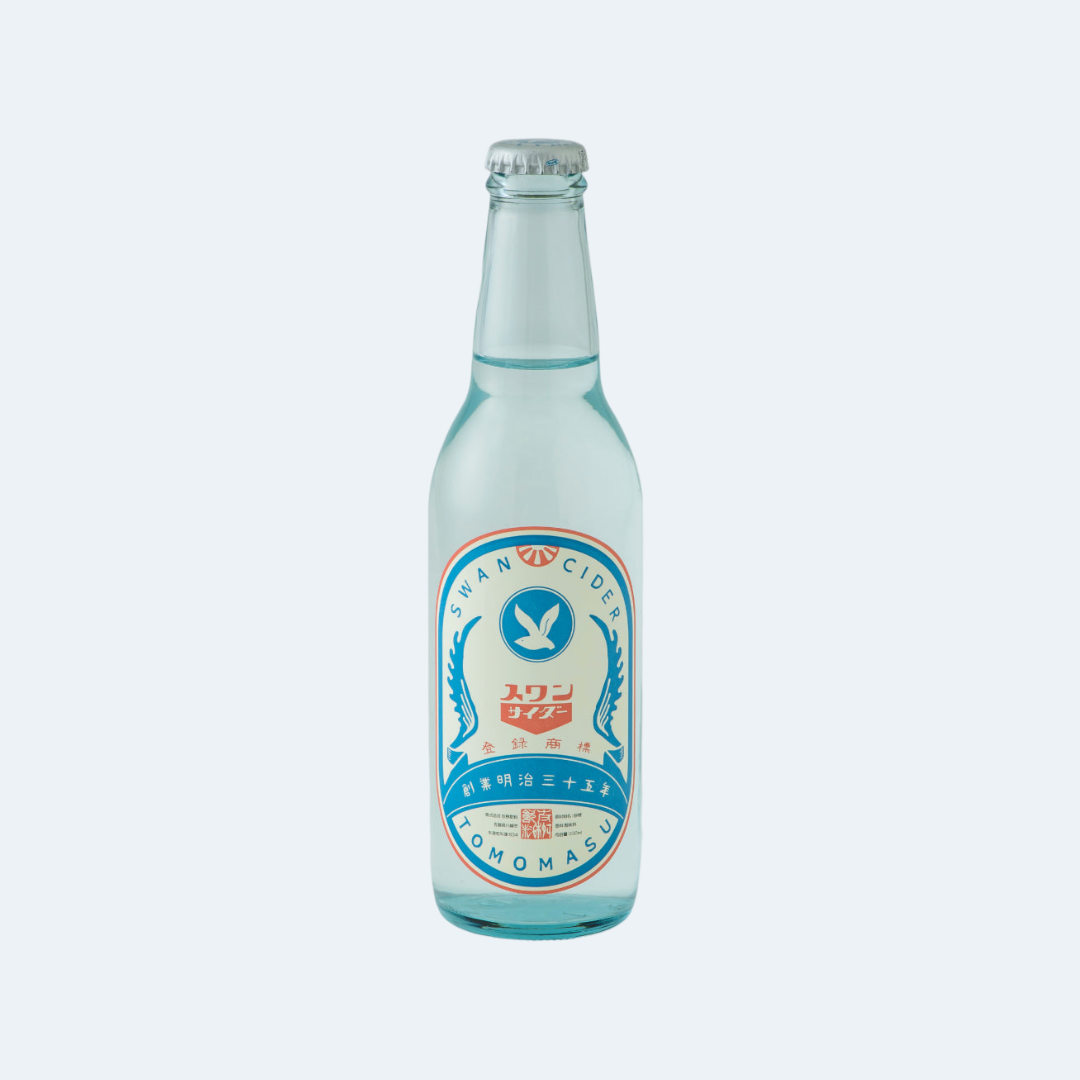 スワンサイダー復刻版330ml×24本 レトロなパッケージが懐かしい、昔ながらのサイダー