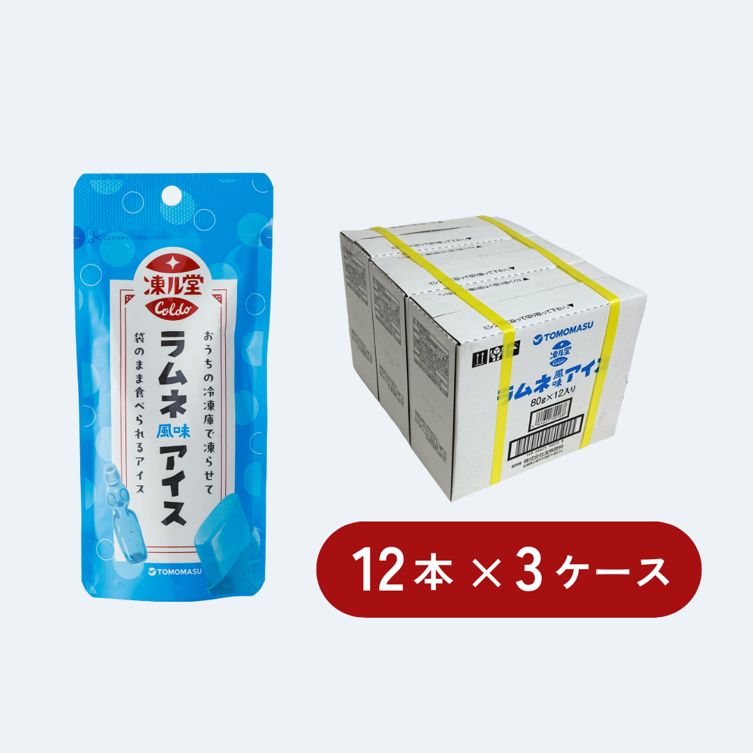 凍ル堂 ラムネアイス 80g×12本×3ケース