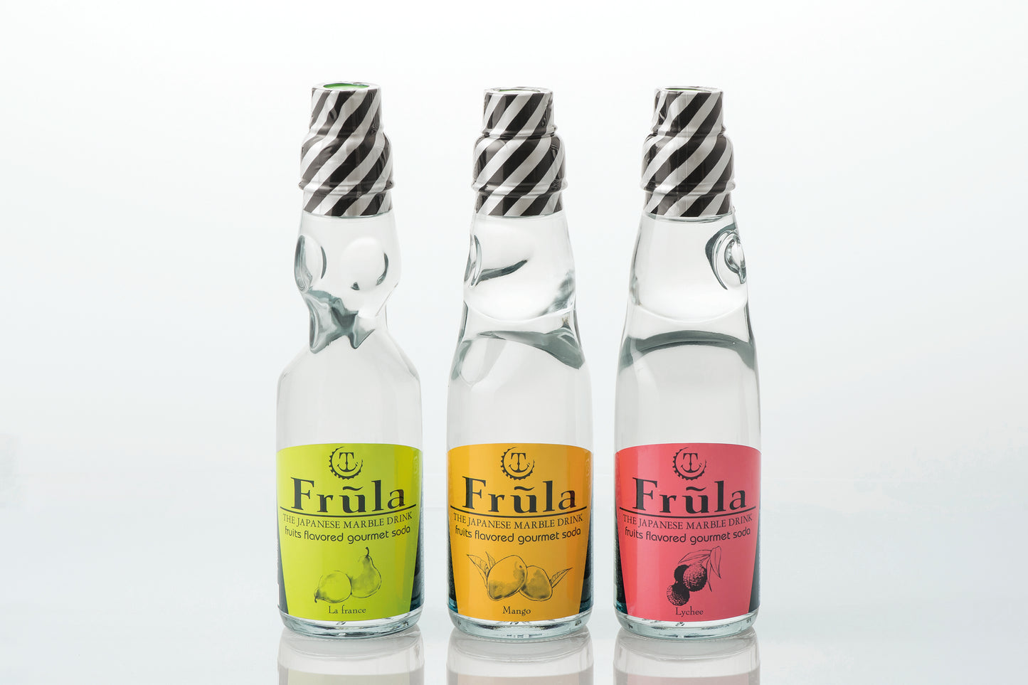 フルーラ 200ml×30本×3ケース（マンゴー、ラフランス、ライチ）　パッケージもおしゃれなフルーティーなラムネ